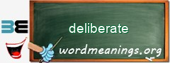 WordMeaning blackboard for deliberate